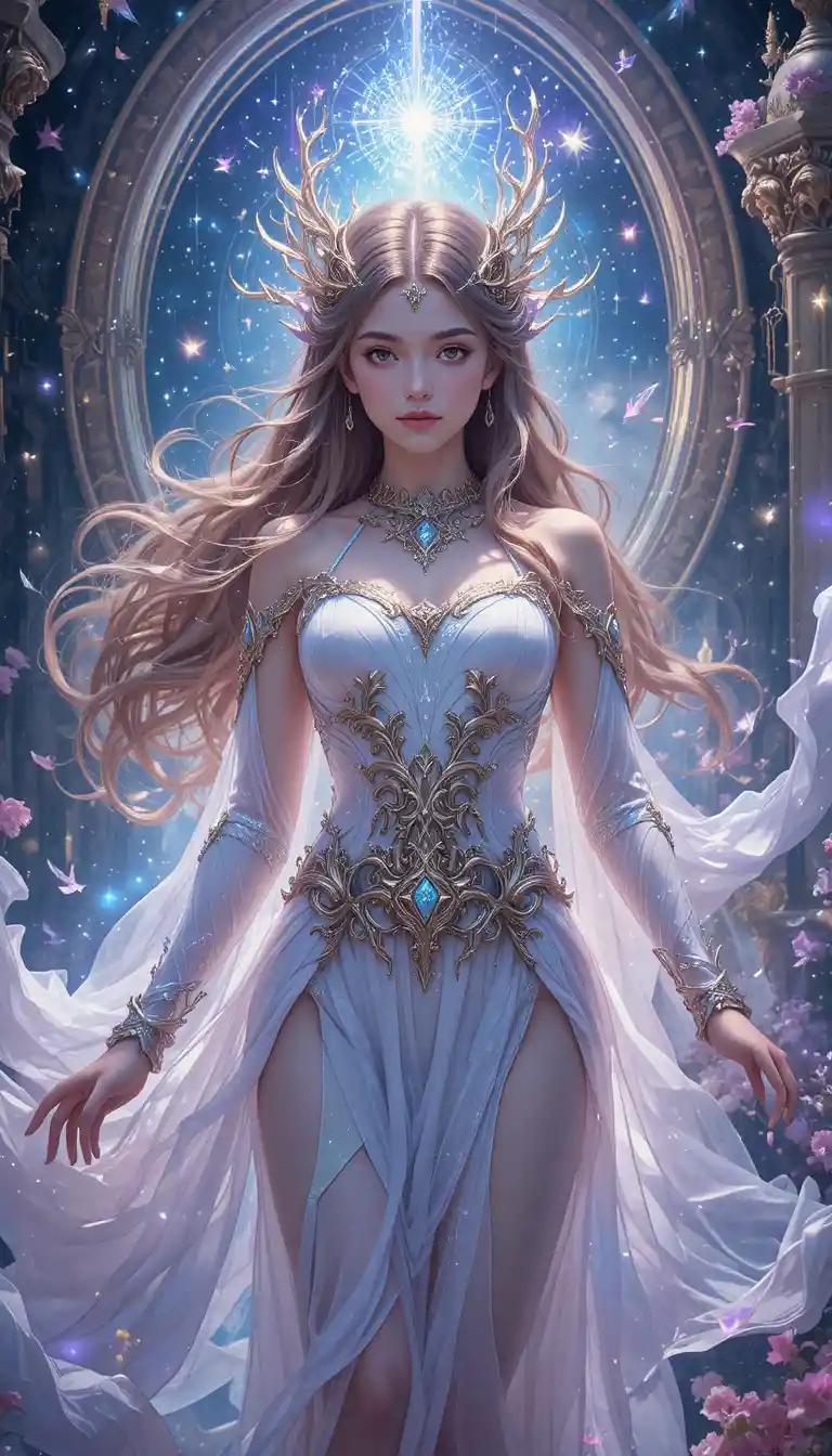 Young anime eliatrope girl in a fantasy world