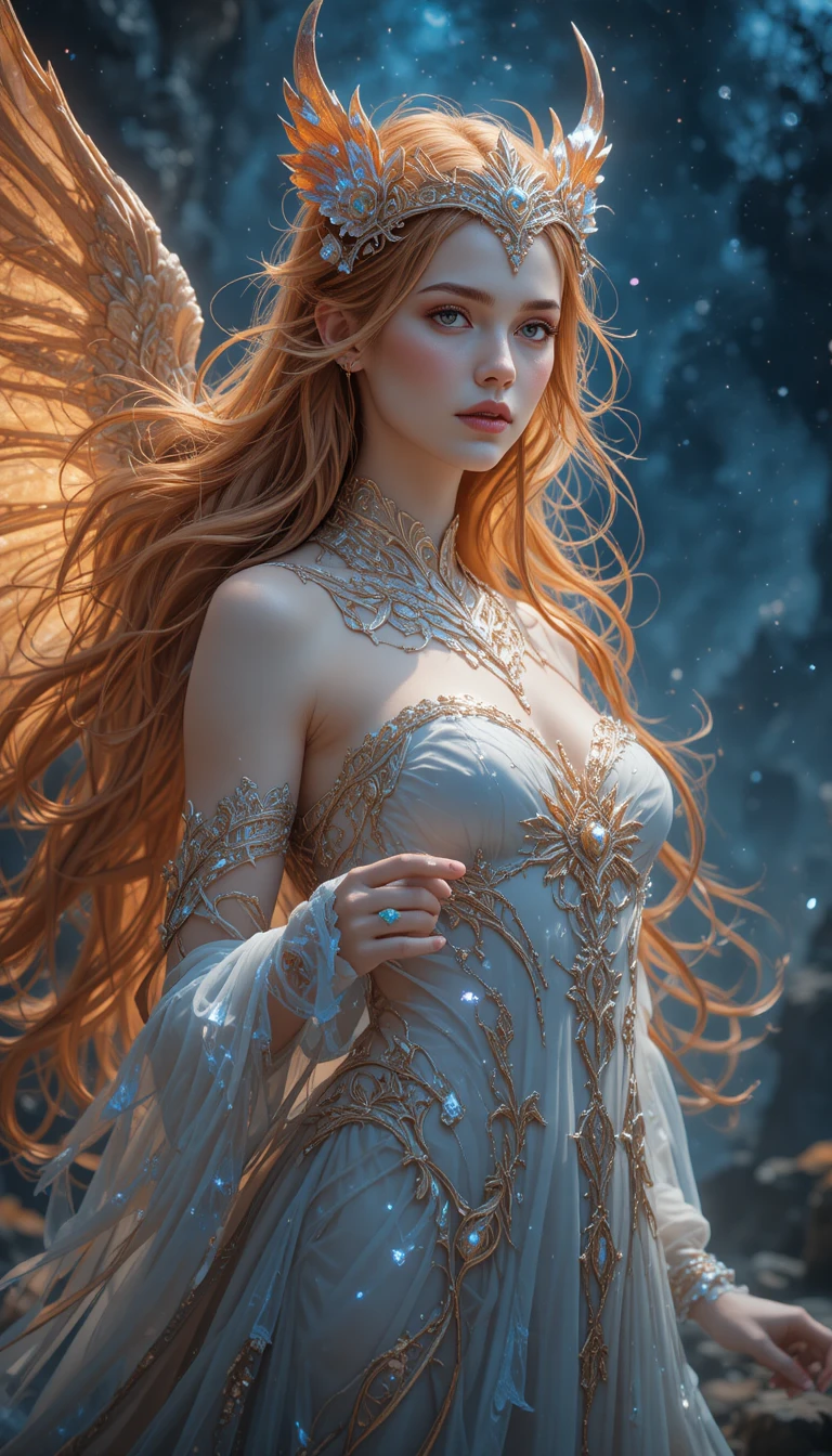 Fantasy anime woman with werewolf heritage in mystical world