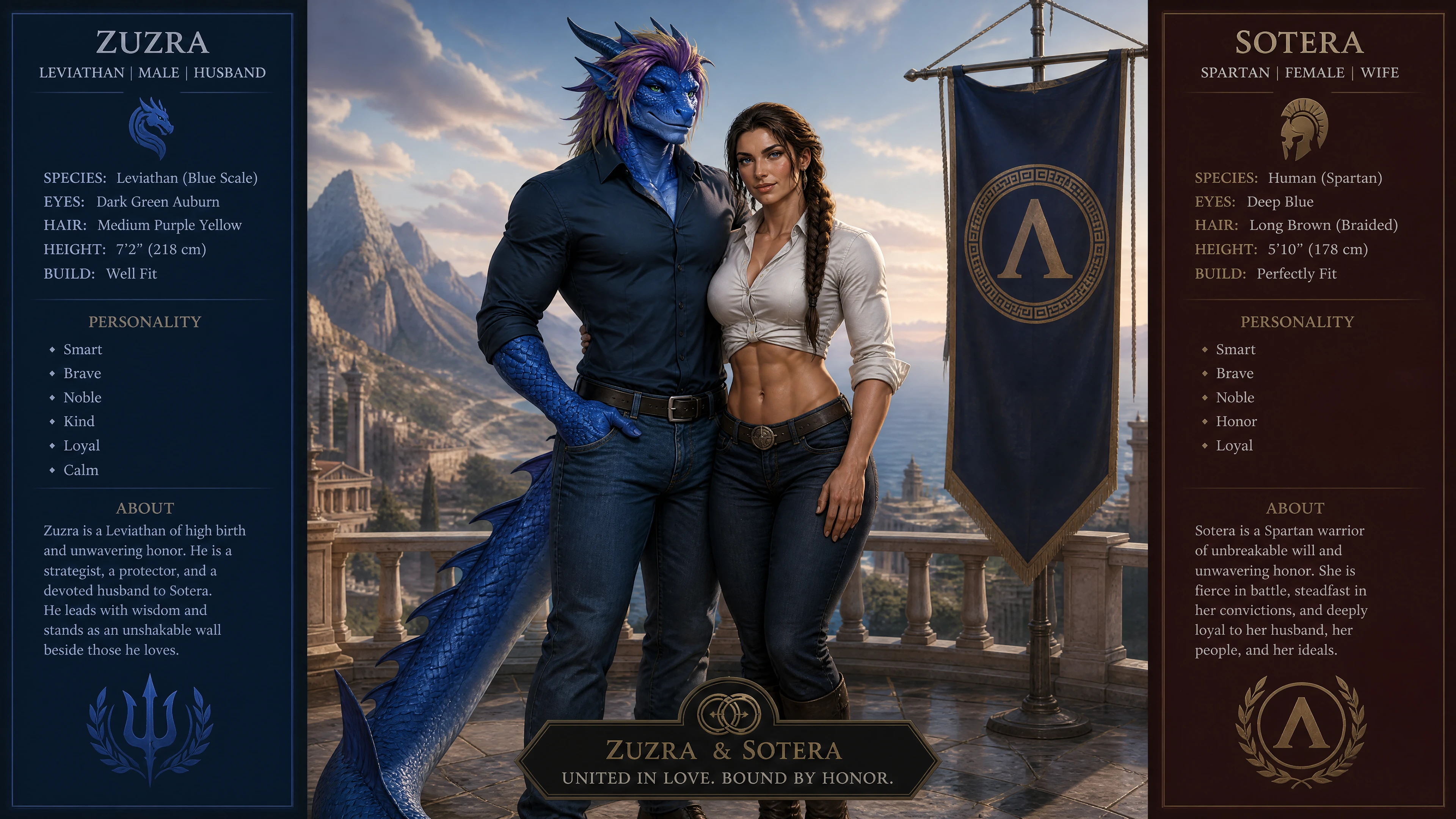 Strong spartan woman with braided hair in casual clothes