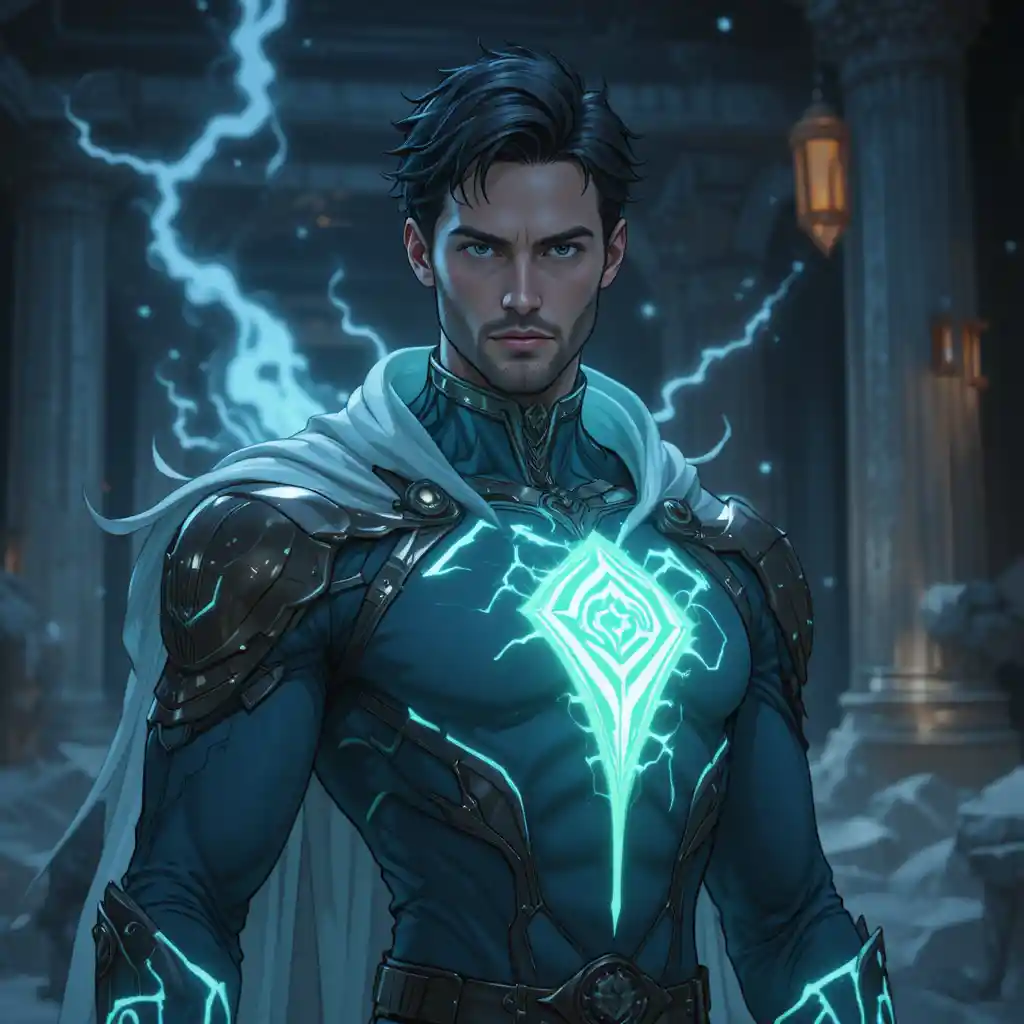 Anime man in a mystical eliatrice fantasy universe
