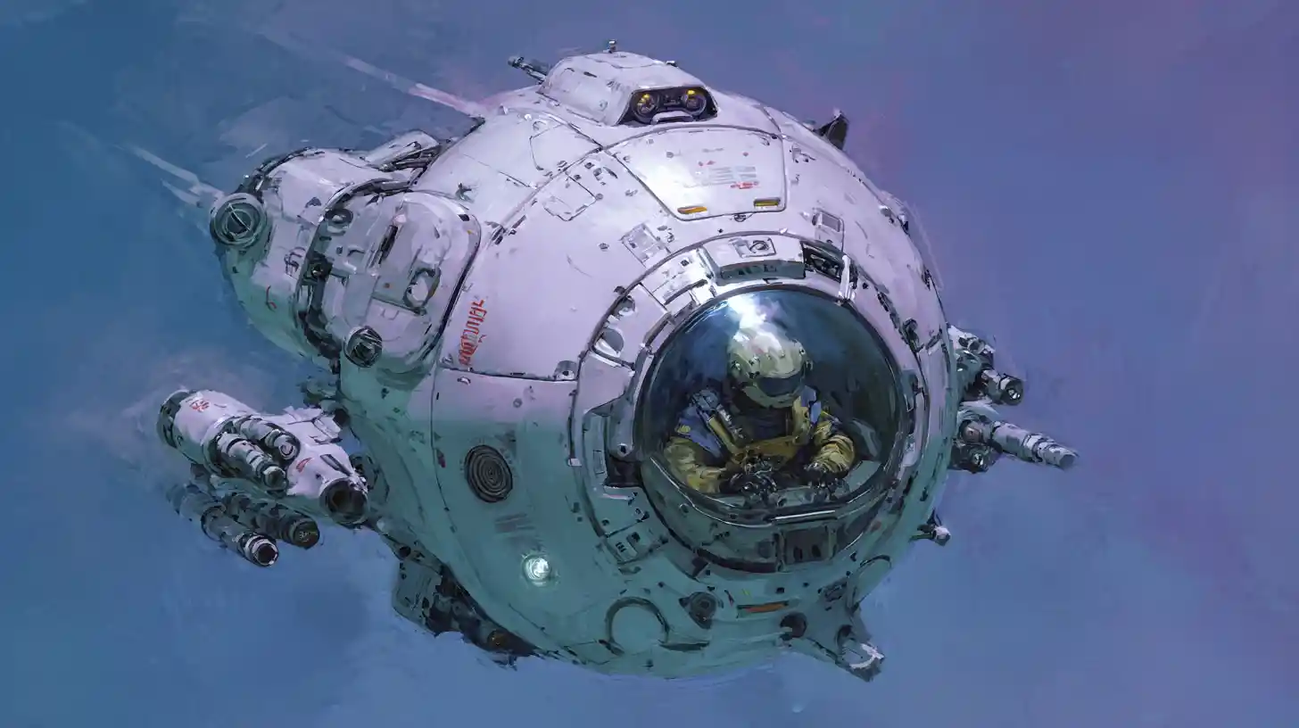 球体型単座宇宙戦闘機（パイロットコクピットが見える）