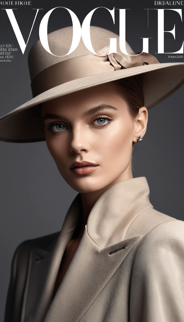 Elegant fashion portrait of a woman in studio lighting