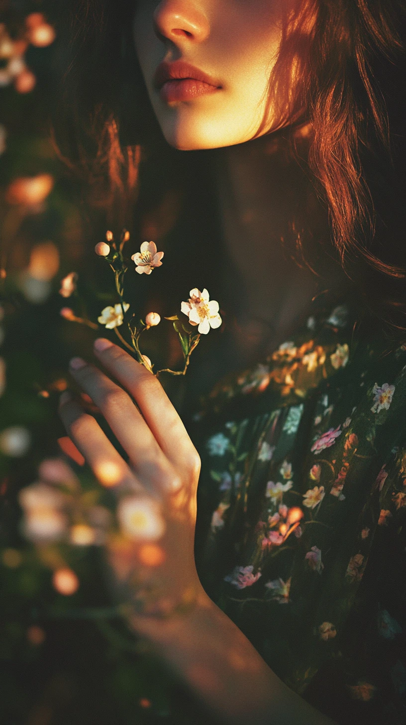 Sensual woman with warm skin in intimate close focus