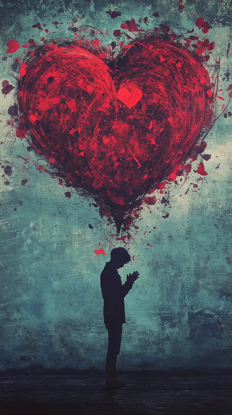 Dos corazones ocultos en un silencio entumecido y distante