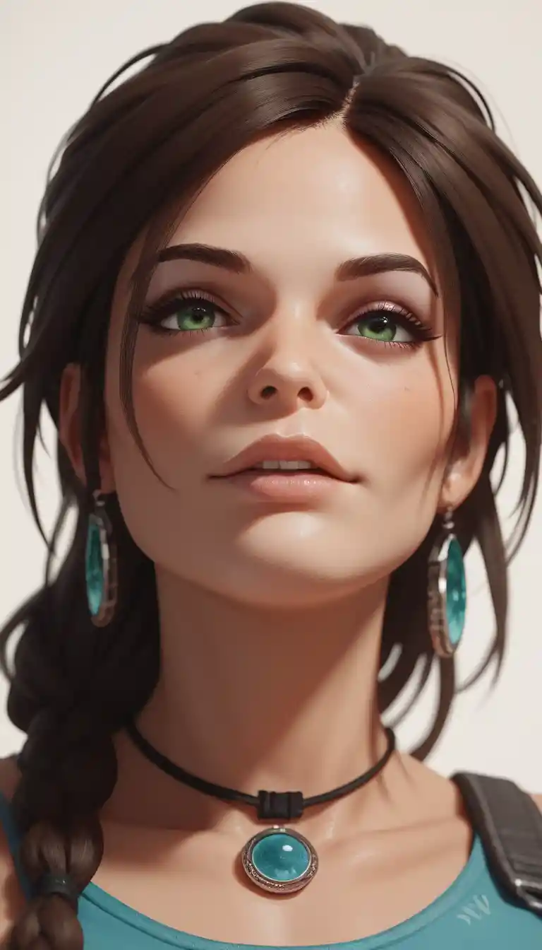 Seductive Anime Woman Close Up In A Fantasy Style Portrait