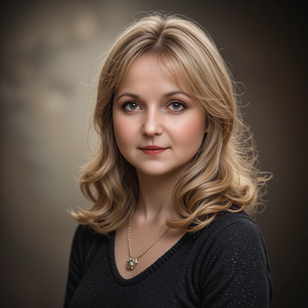 Portrait d’une jeune fille blonde avec un éclairage de studio doux