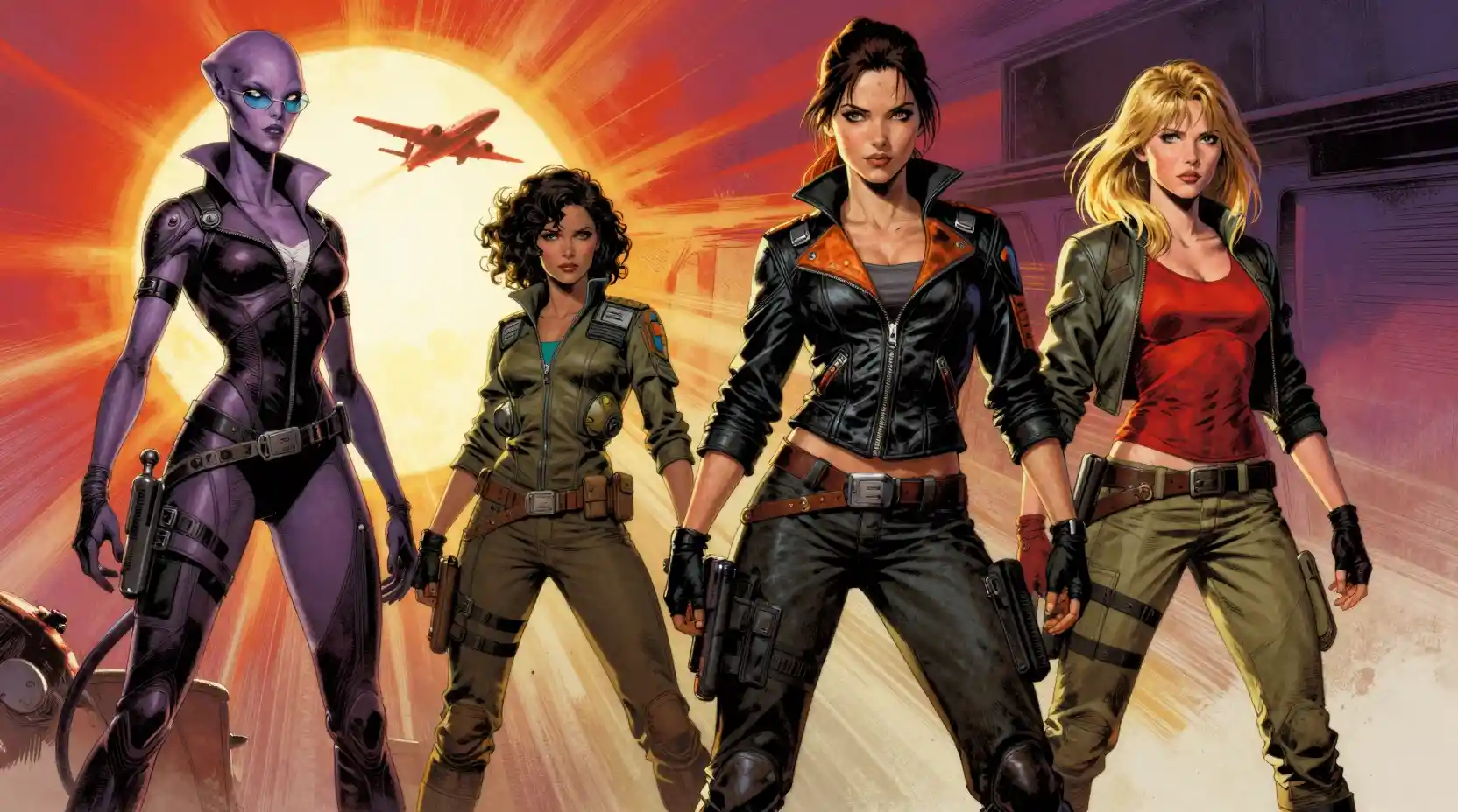 Cuatro heroínas espaciales con un atrevido estilo de novela gráfica