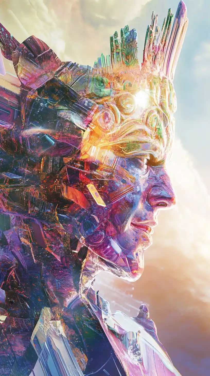 Merkaba themed visionary abstract spiritual concept art