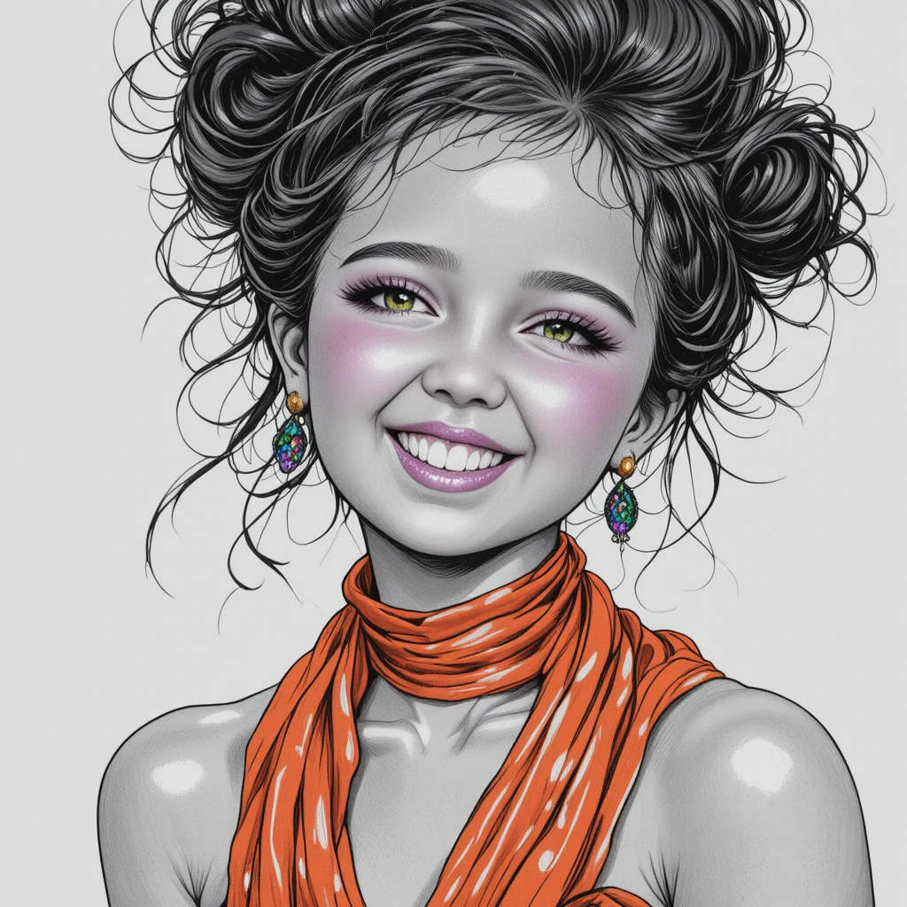 Retrato de moda monocromático de una joven segura de sí misma