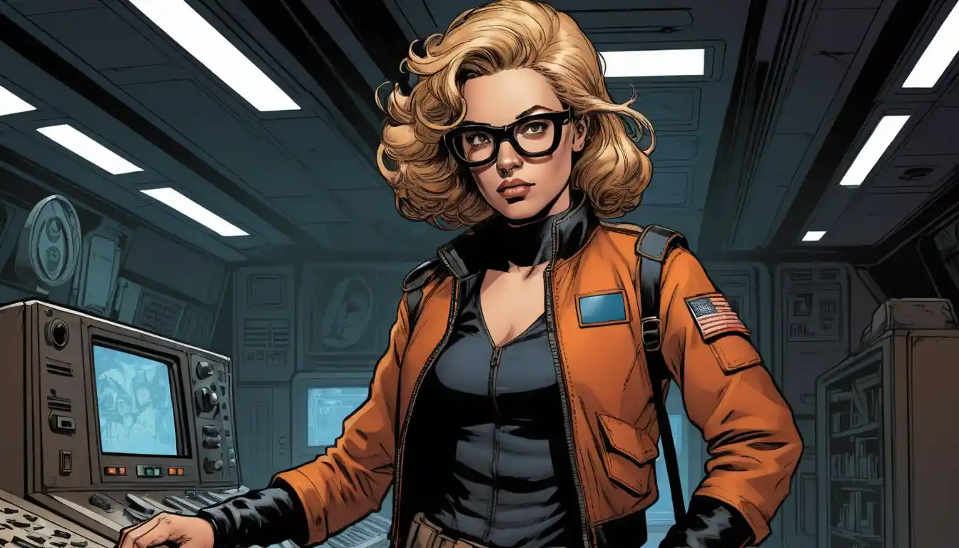 Quatre femmes héroïques dans une scène de comic de science‑fiction cinématographique