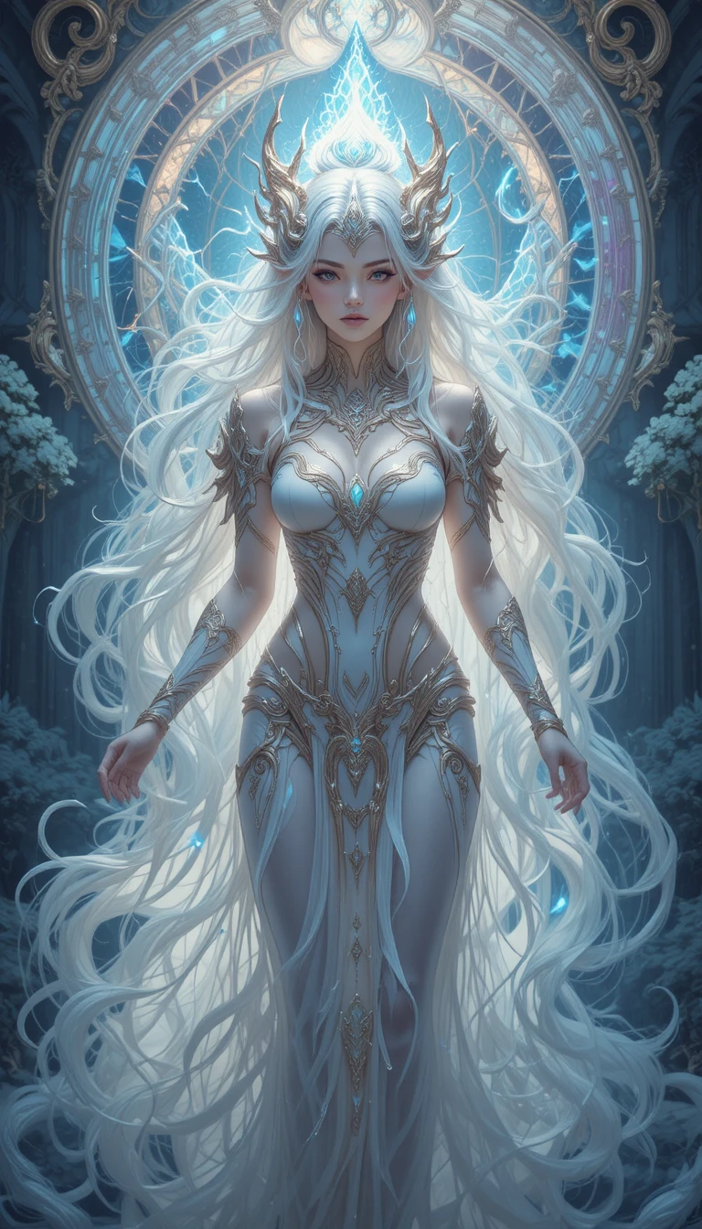 Giovane donna pandawa in stile anime in un mondo fantasy mistico