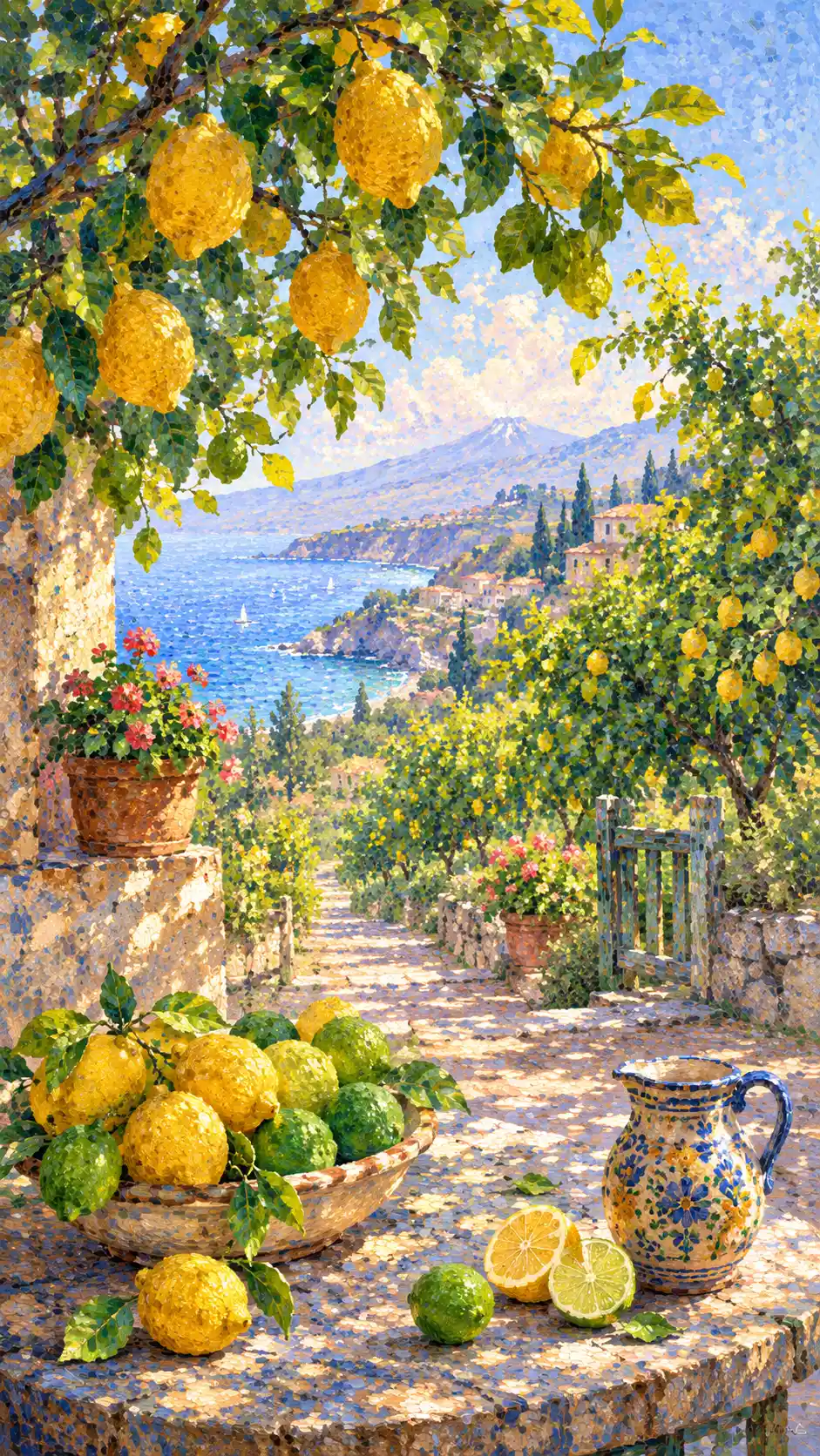Lemons and limes on a romantic Sicilian plantation