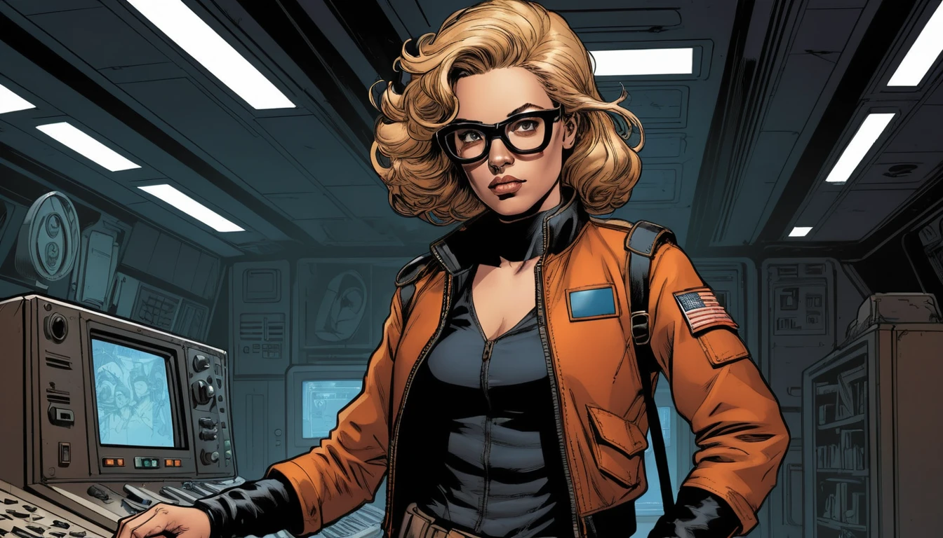 Quatre femmes héroïques dans une scène de comic de science‑fiction cinématographique