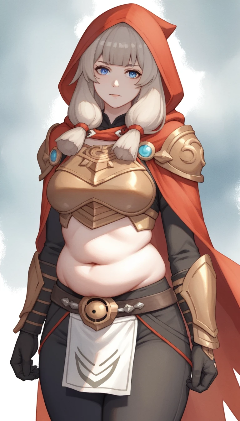 Guerreira de anime sedutora em armadura dourada de fantasia