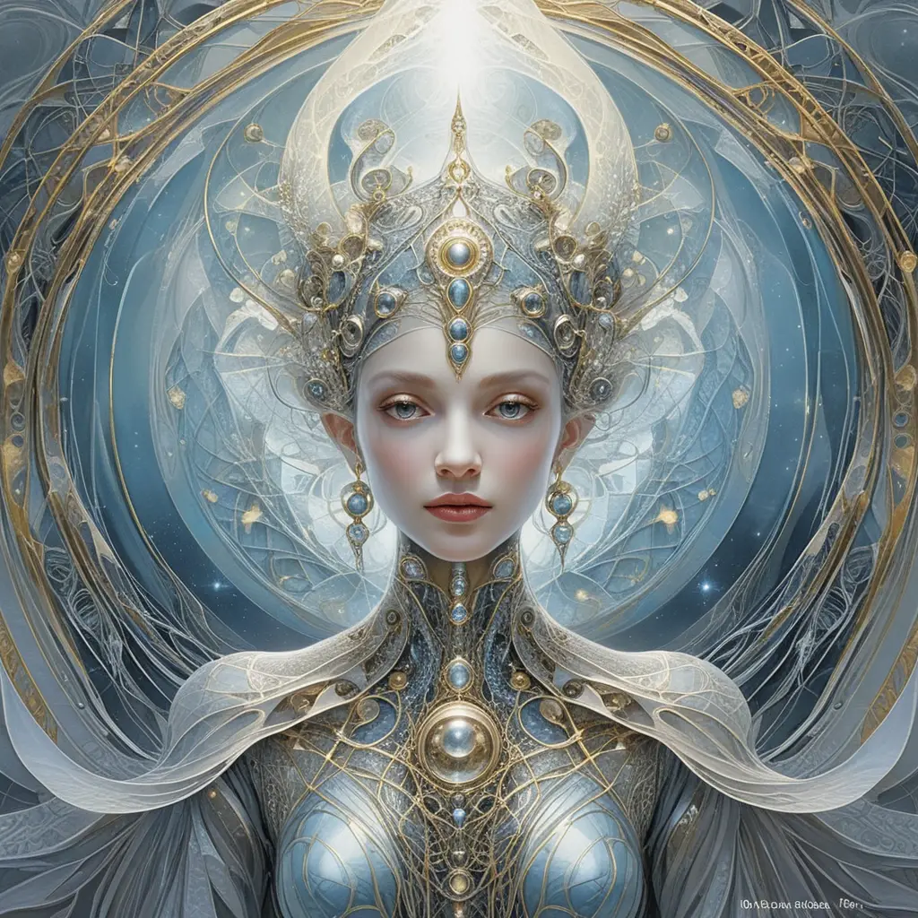 神聖飄渺存在的黃金分形錦織圖