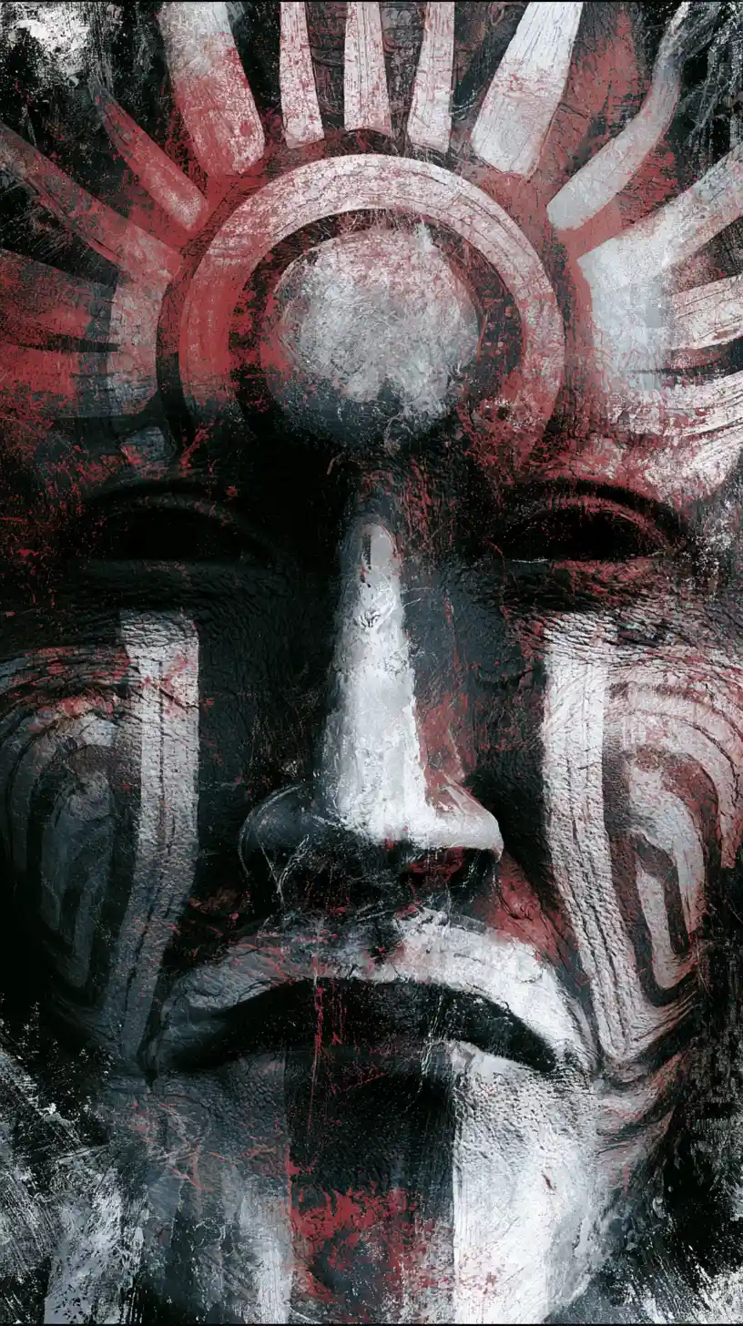 Spiritual lesson unfolding in a poetic abstract scene
