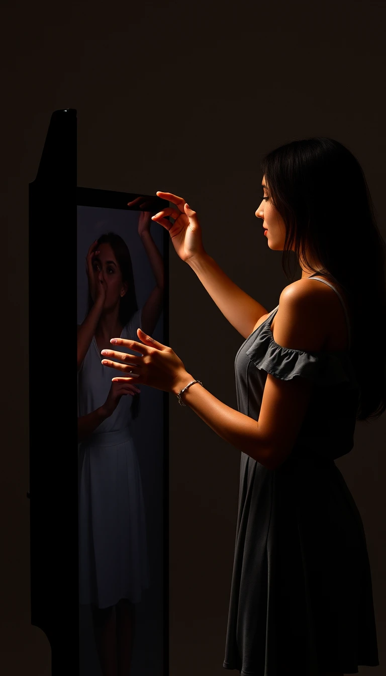 Mulher dançando de forma dinâmica convida o espectador a se mover