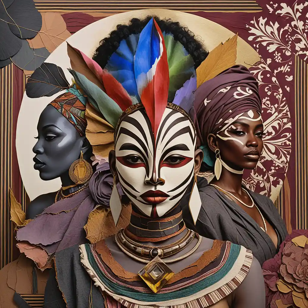Surreal figurative painting of Black identity and ancestral memory