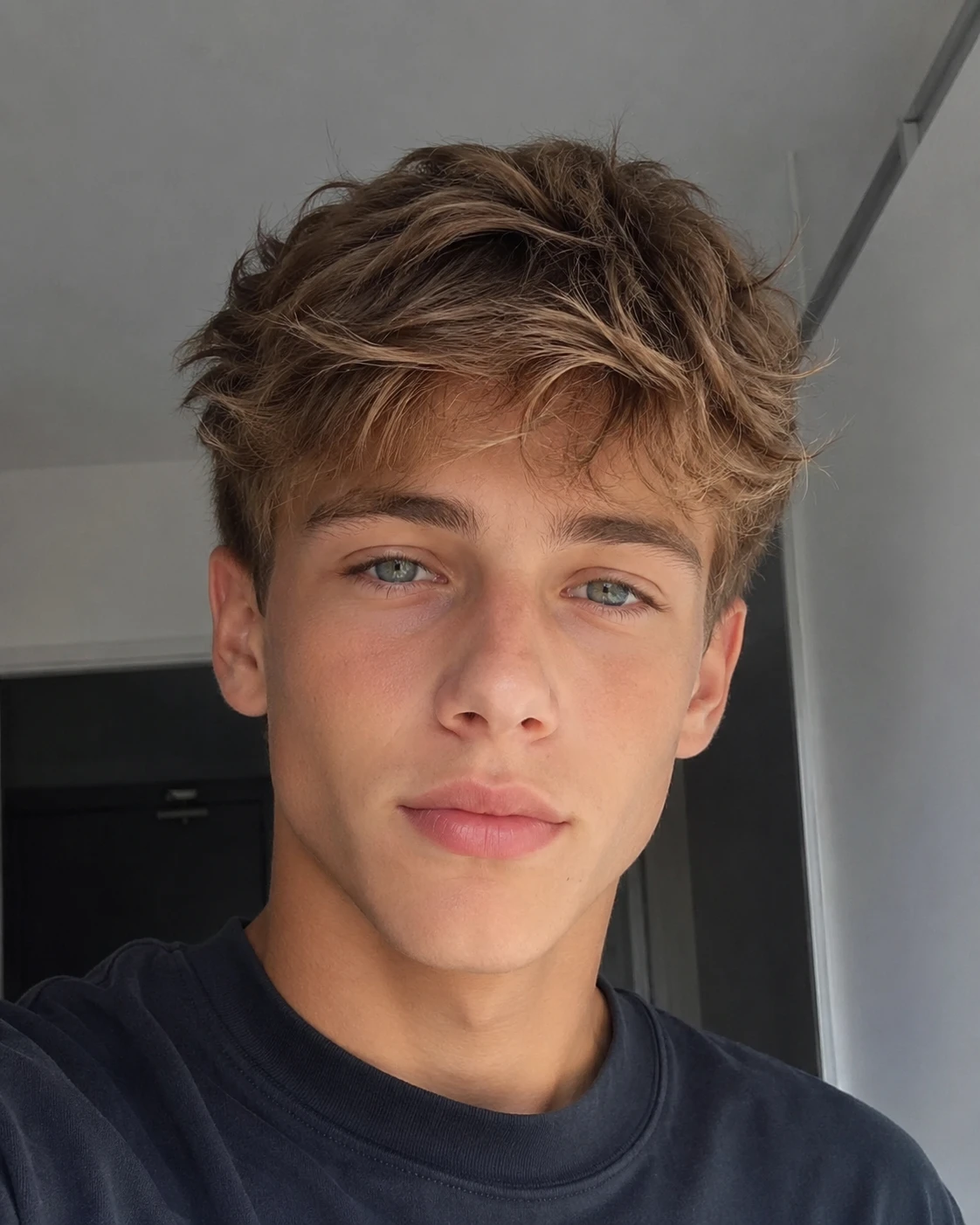 Ragazzo adolescente bello in ritratto altamente realistico