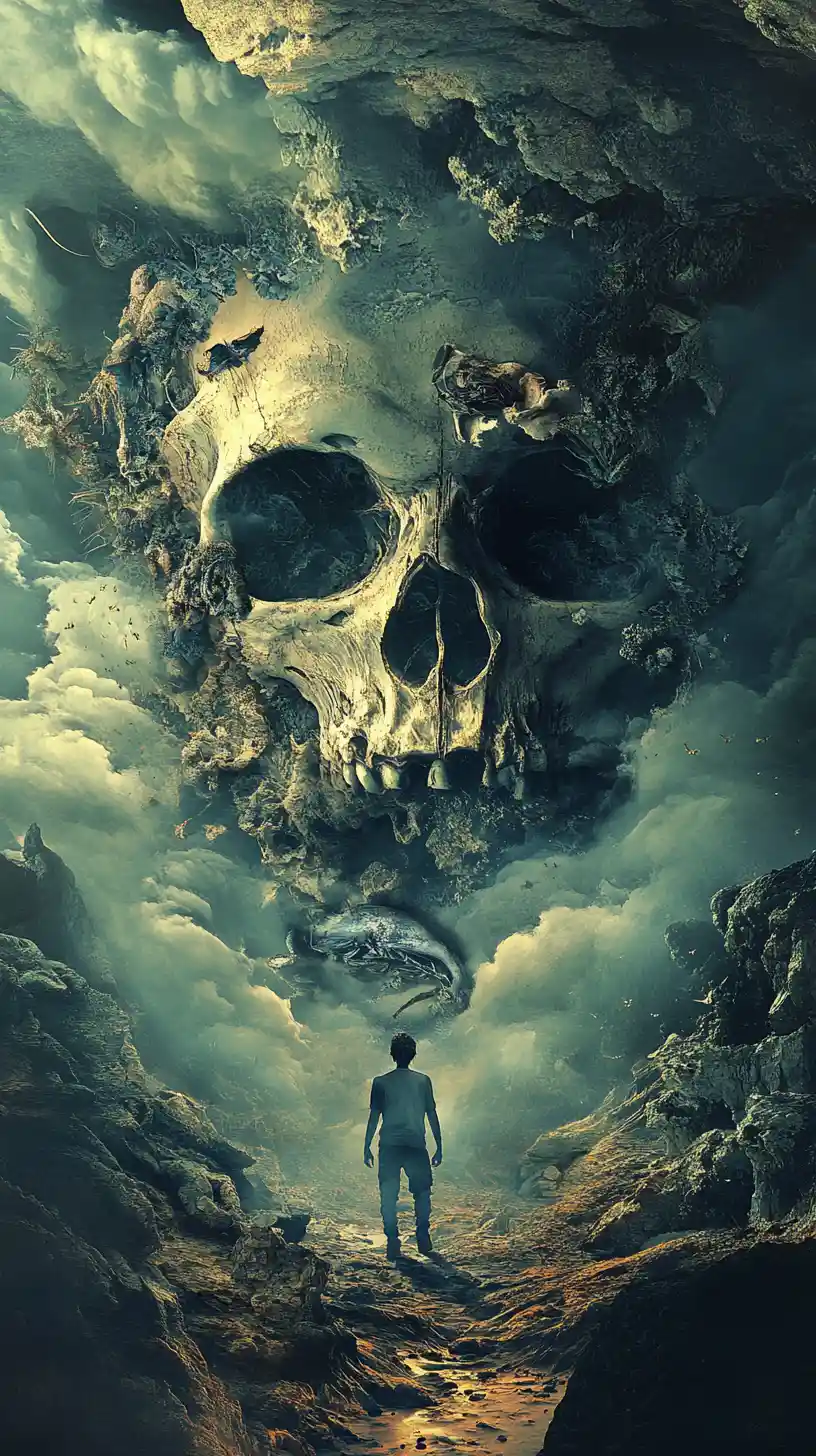 Thunder rising from the underground hollow earth