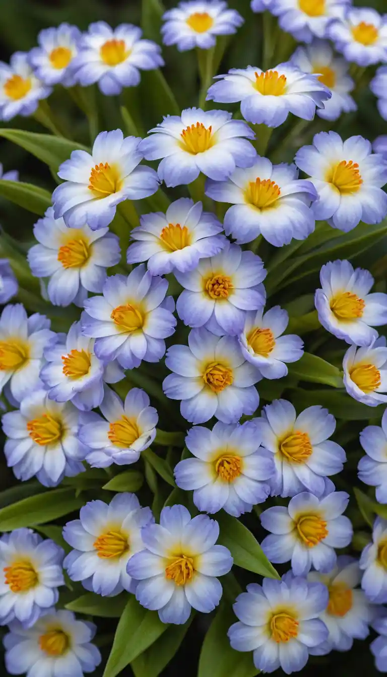 Nahaufnahme von pinguinförmigen Blüten an einer Gartenpflanze