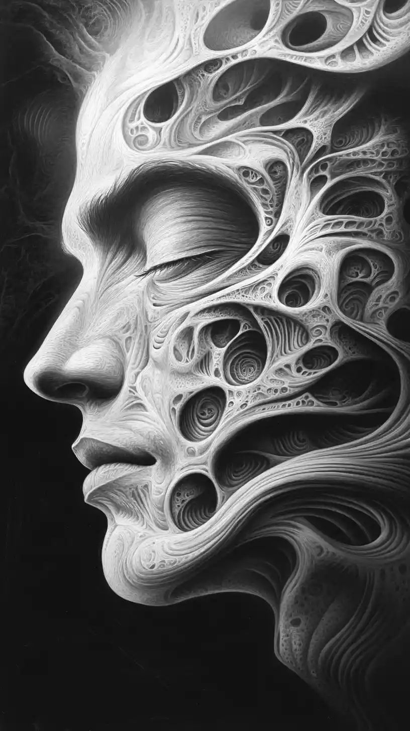 Abstract poetic text about fate and transformation