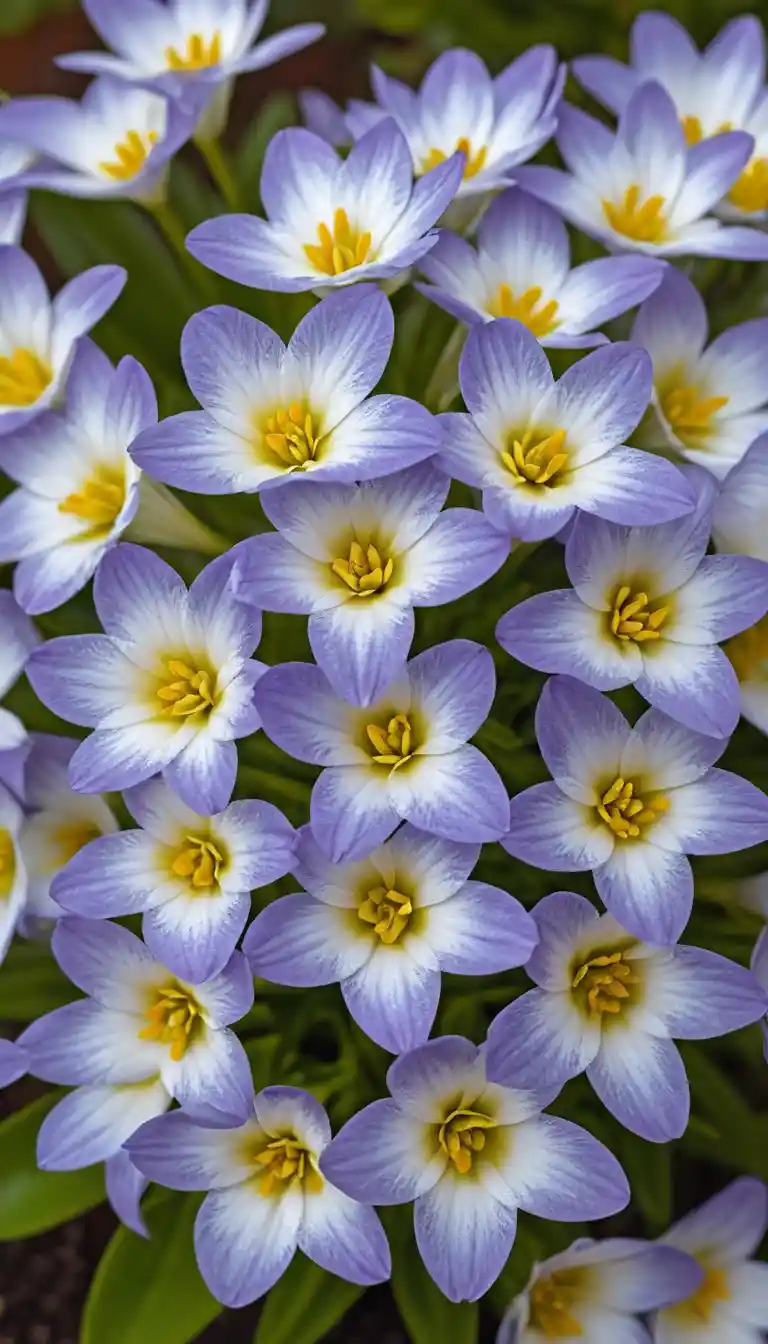 Close up botanical photo of penguin shaped blossoms