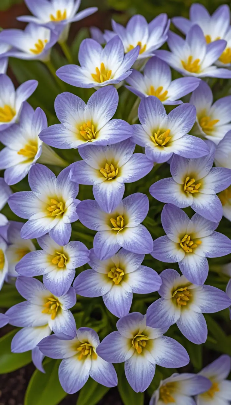 Close up botanical photo of penguin shaped blossoms