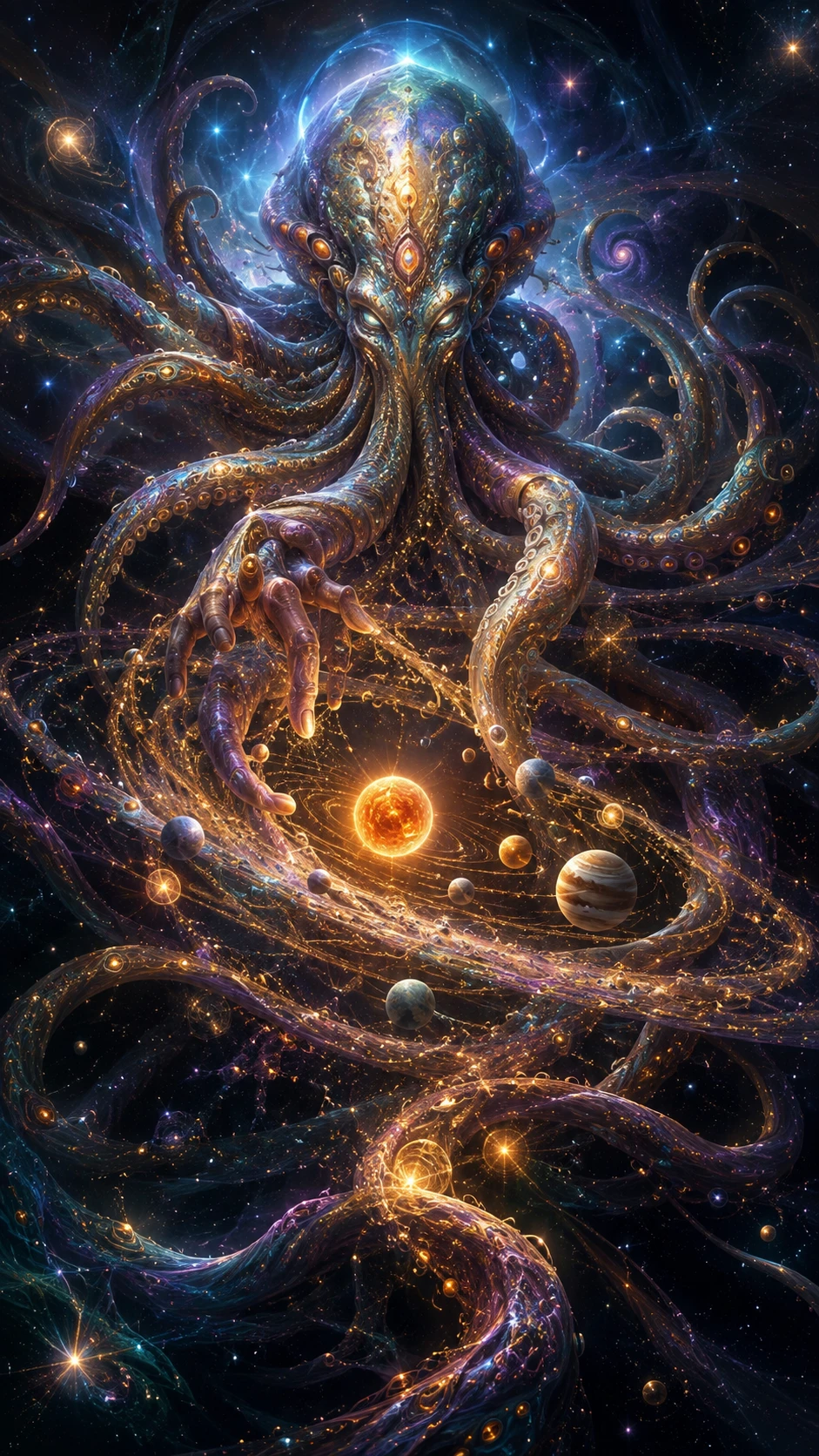 Entidad alienígena cósmica que teje planetas recién nacidos a partir de polvo estelar