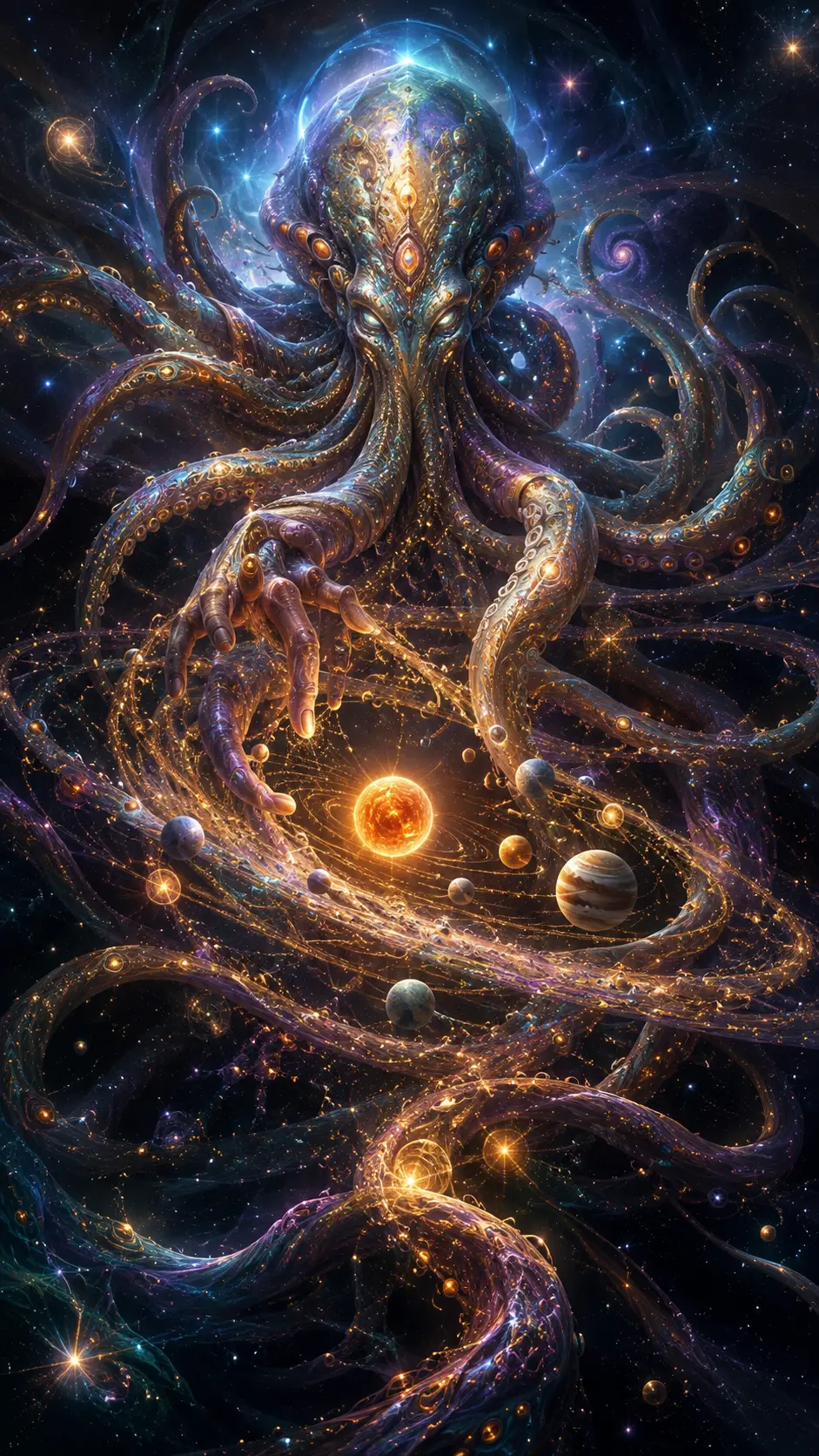 宇宙のスターダストから新生惑星を紡ぐ宇宙的エイリアン存在
