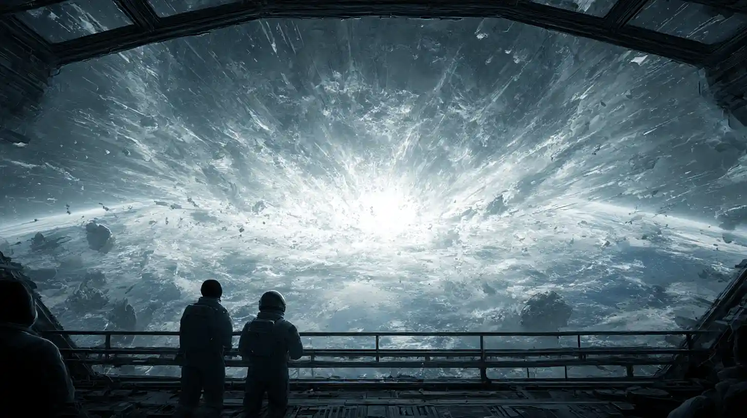 Astronauts watch a massive asteroid strike the Earth