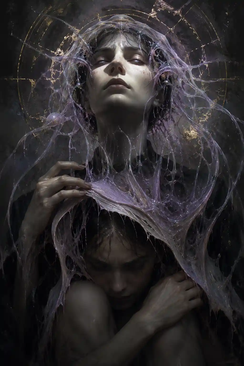 Sinister spiritual parasite rising above buried consciousness