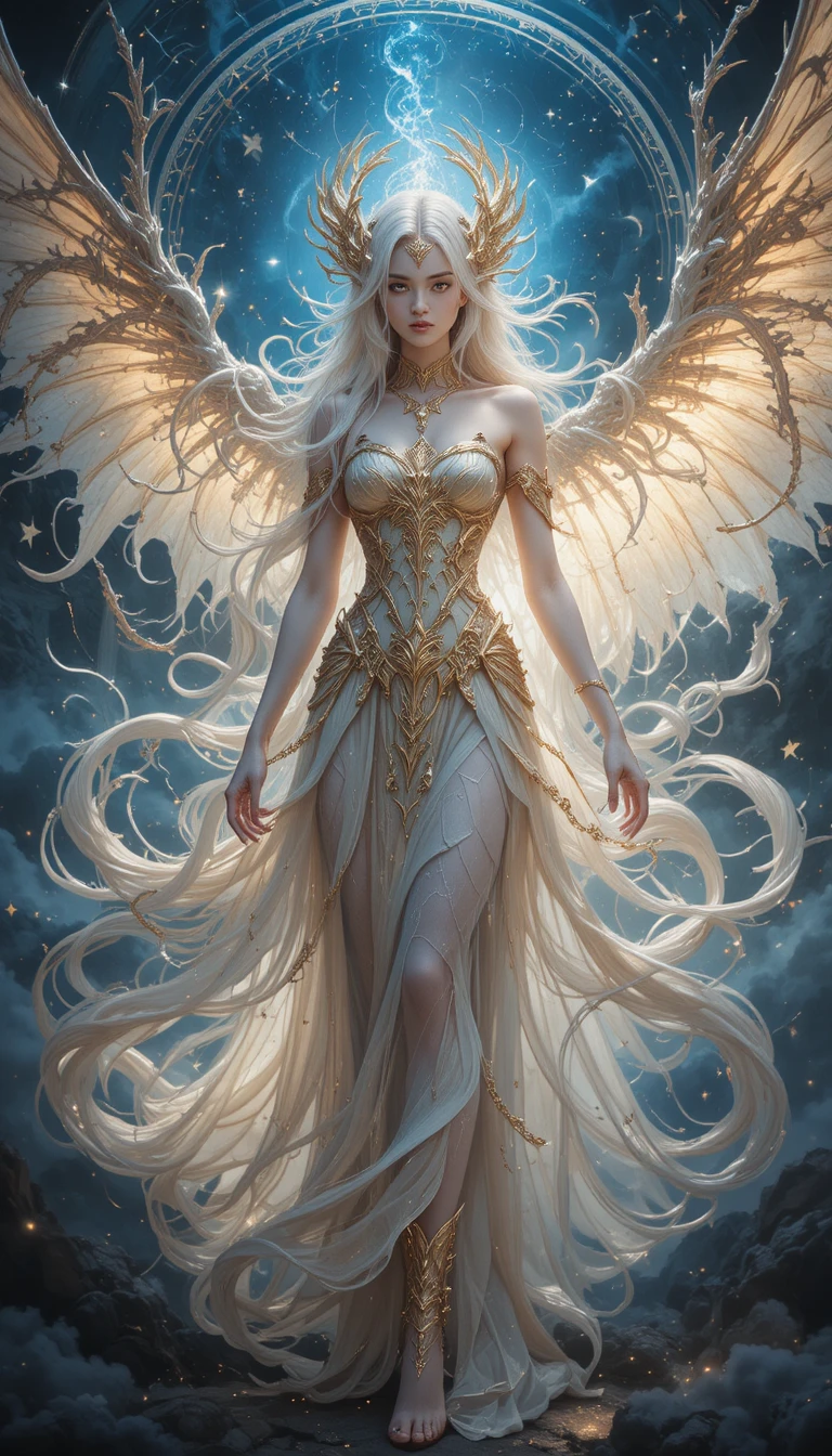 Anime dragon woman in a mystical fantasy world