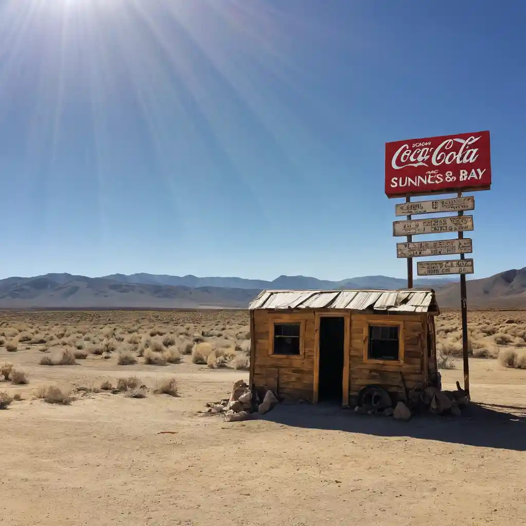 Golden clouds over desert wagons near a lonely stand