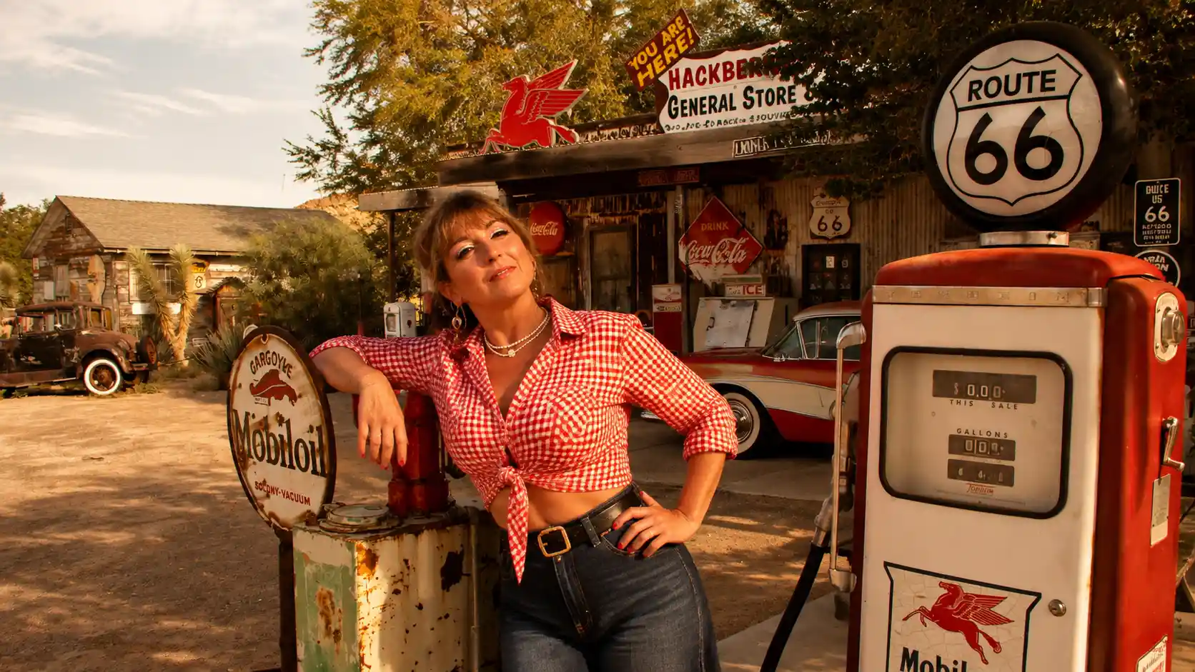 Pin up style woman inspired by 1950s vintage look