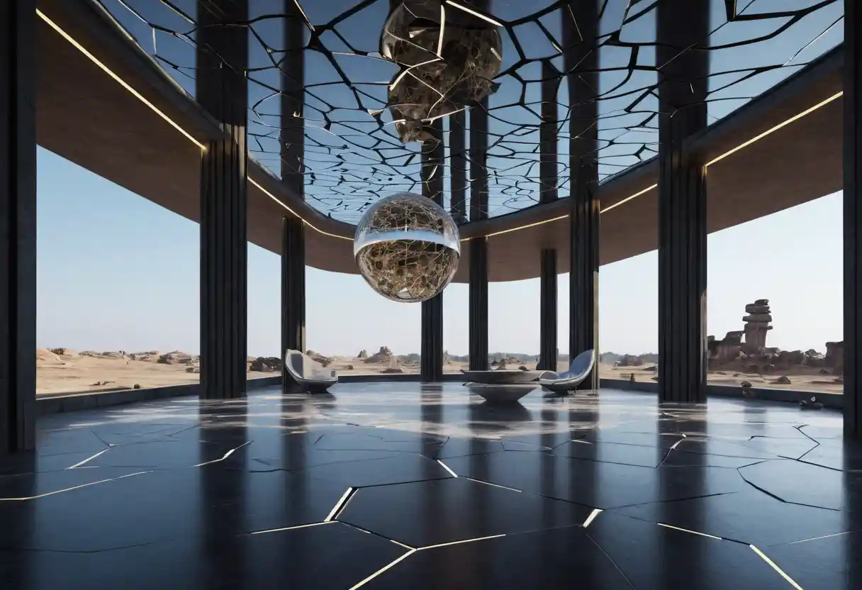 Conceptual bio architecture in harmonious geometric resonance