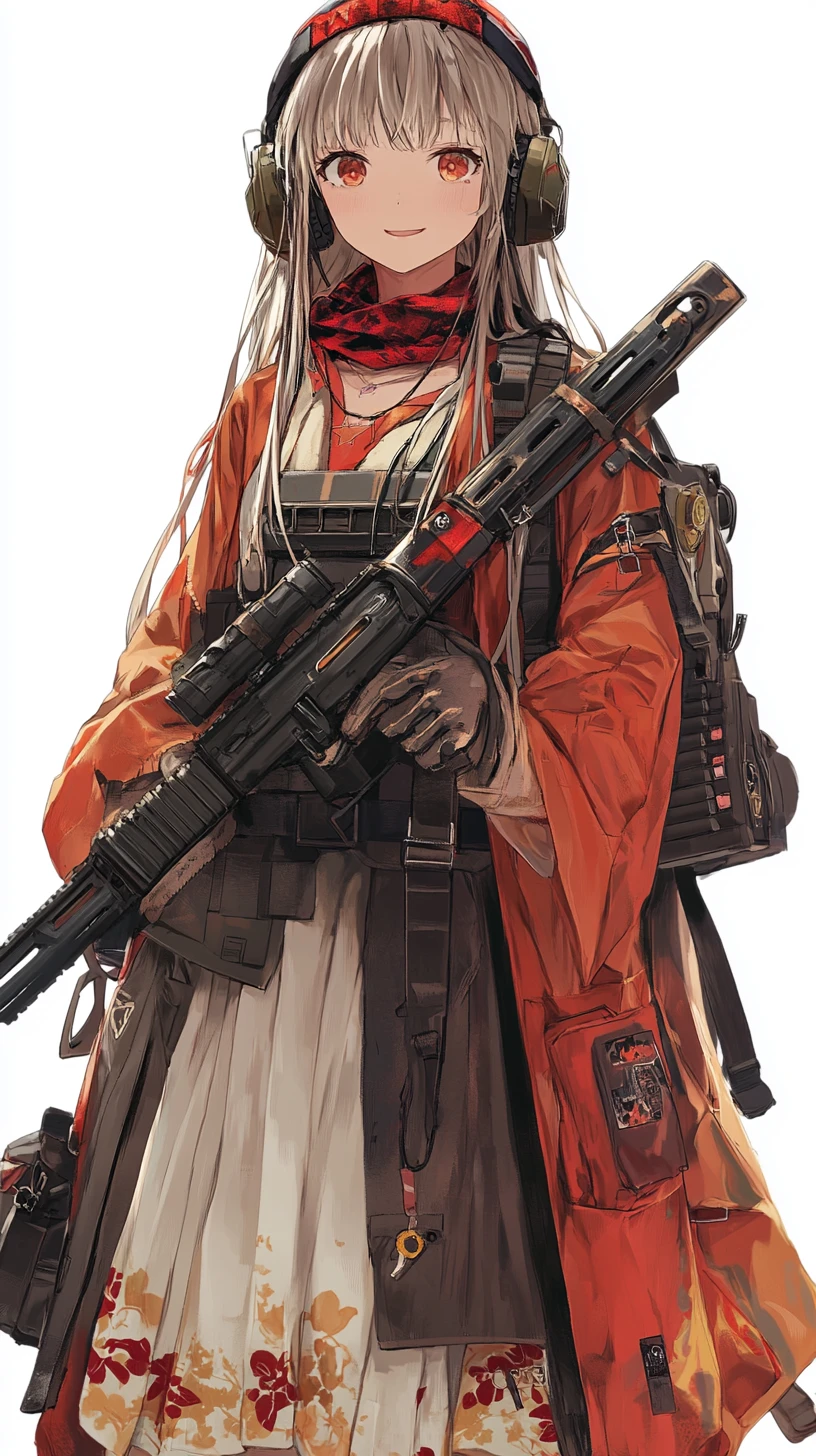 Base de fille anime lumineuse dans un champ de blé tropical au crépuscule