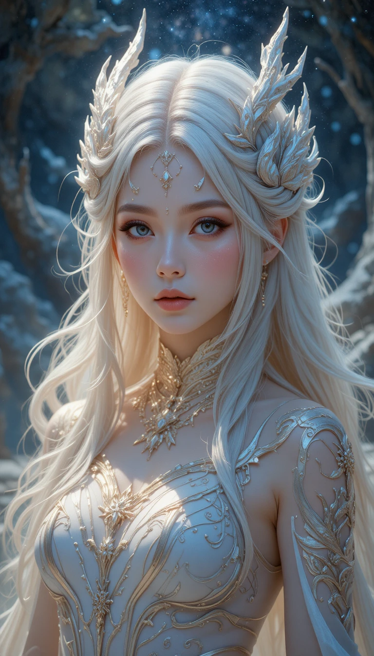 Anime dragon woman in a mystical fantasy universe