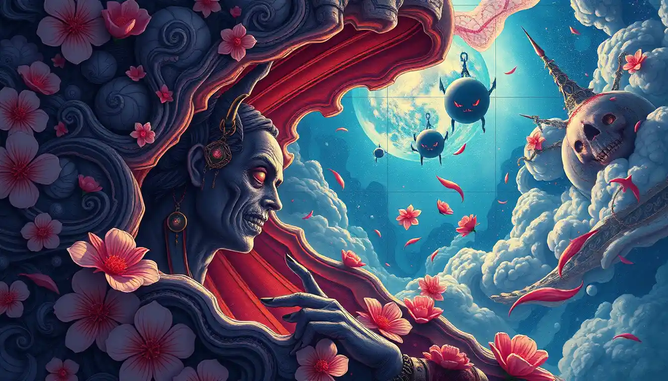Mundo celestial surreal que mistura horror macabro e sensualidade