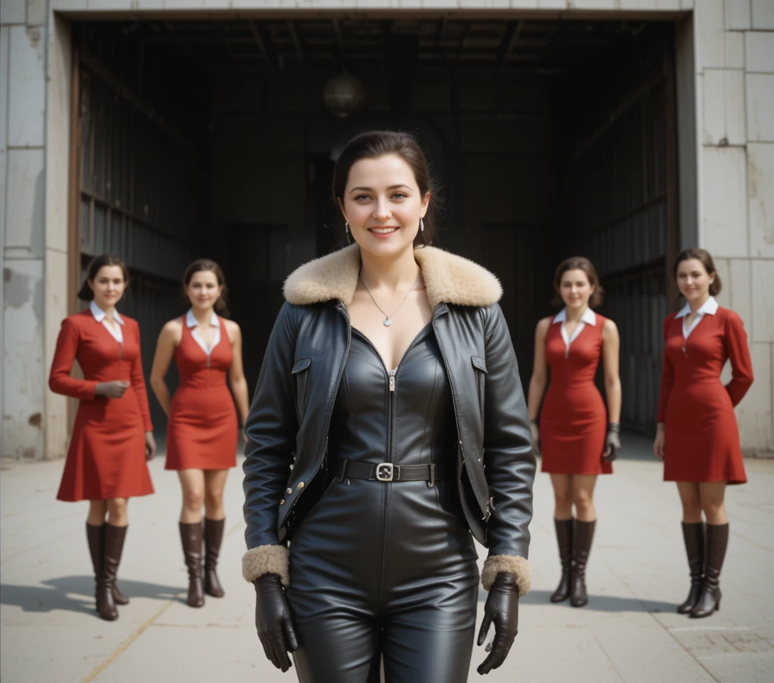 Femme élégante avec veste ouverte et collier en argent