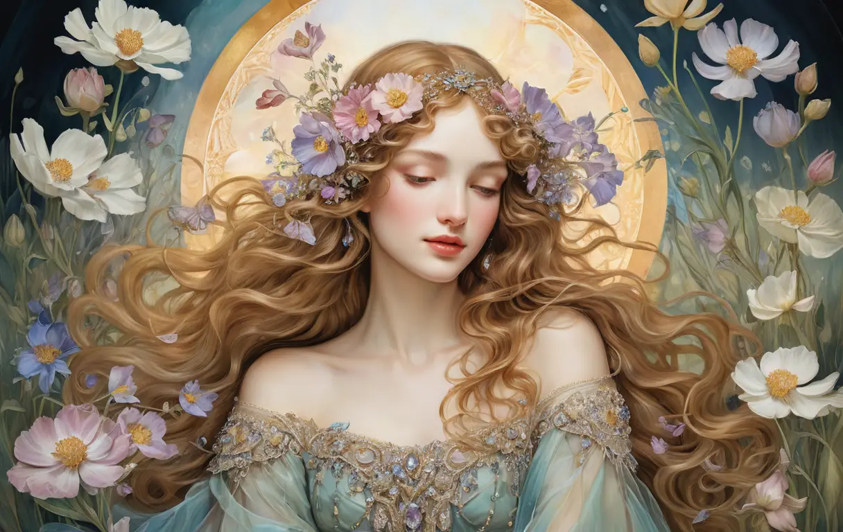 Romantic floral vision of pure bliss in luminous colors