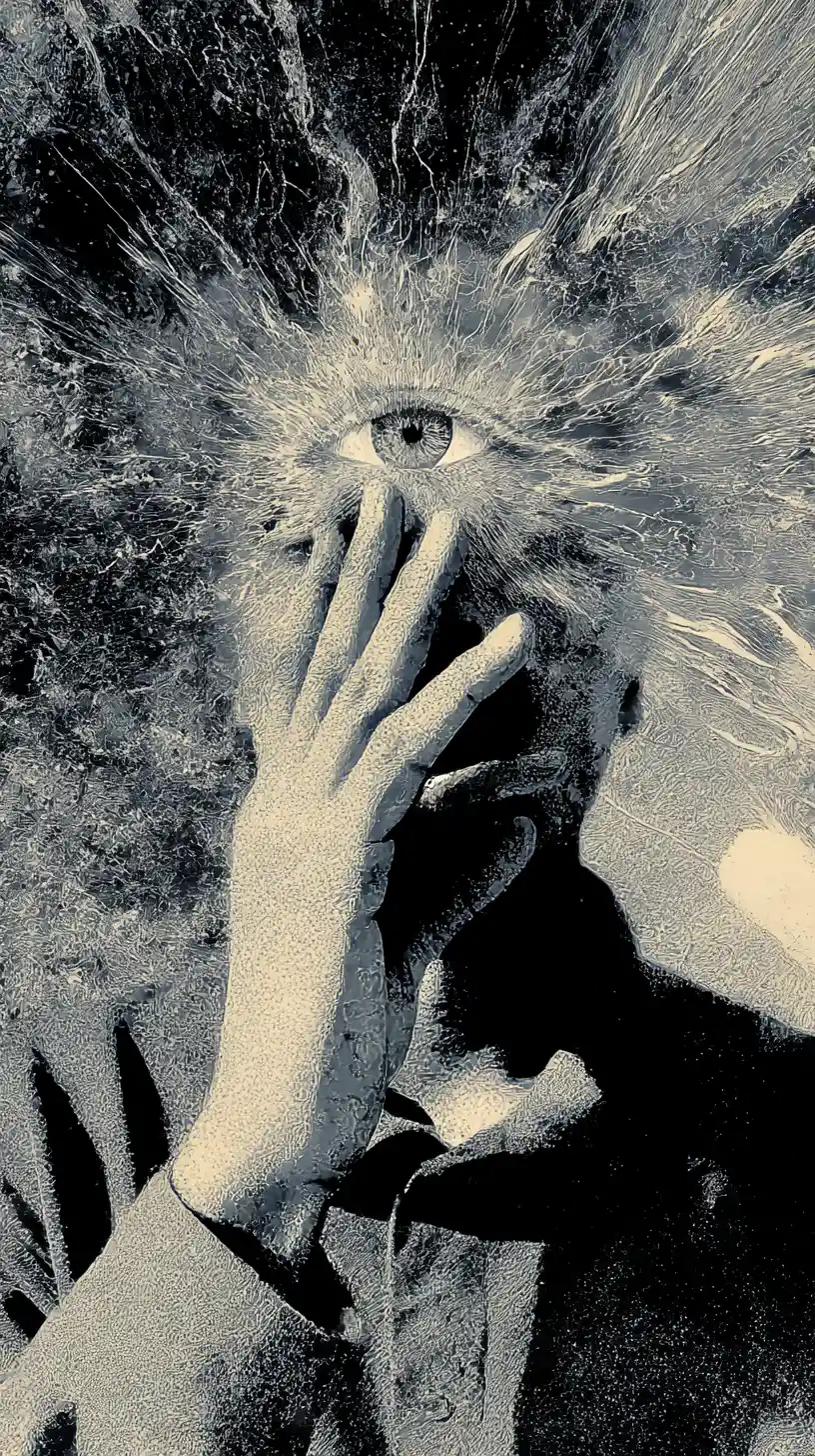 Surreal vision of poisoned air and watching security systems
