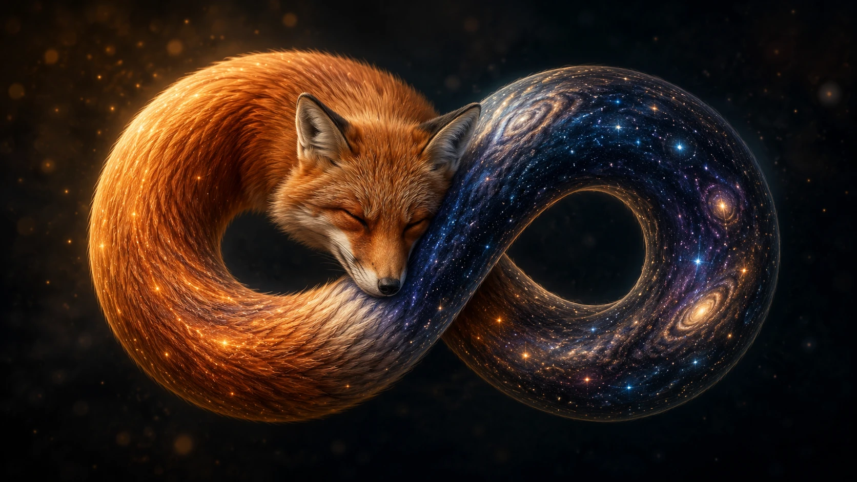 Fox Twisted Into A Cosmic Mobius Loop In Space