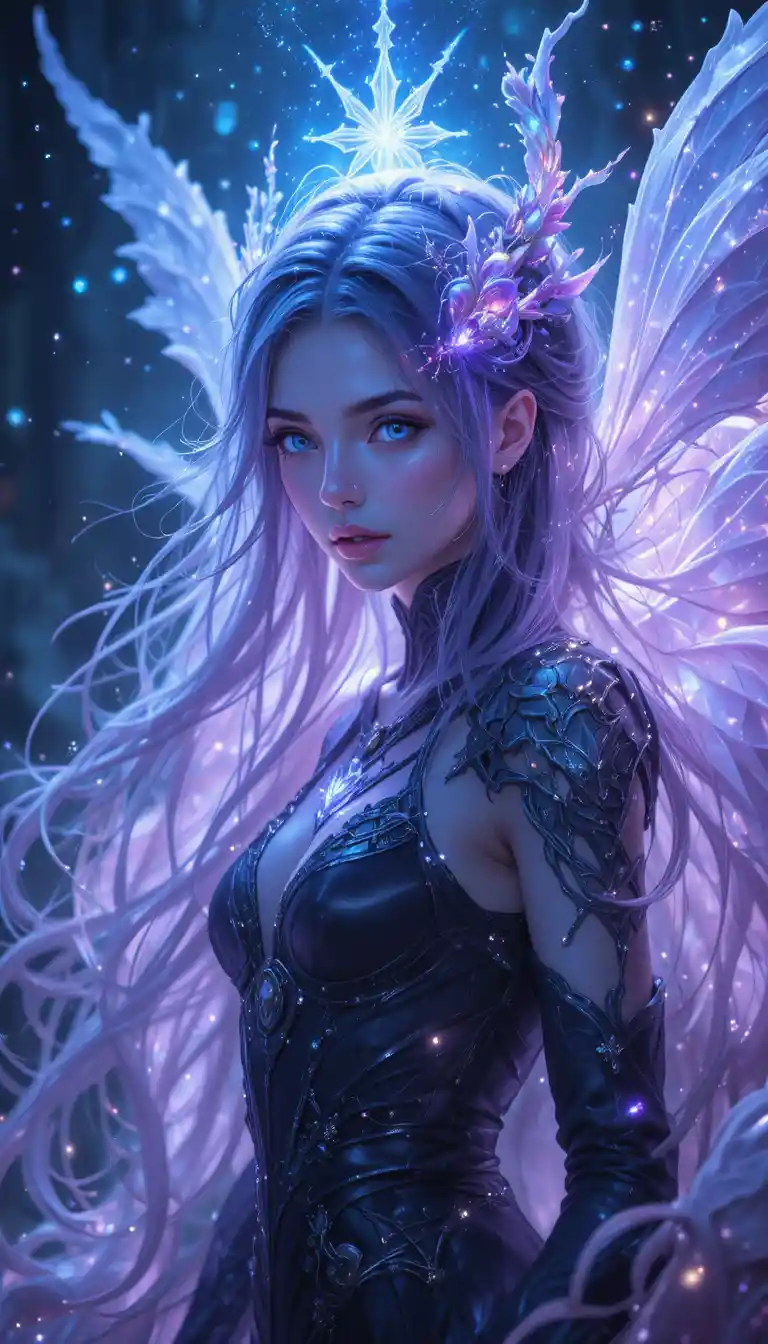 Anime-Geistermädchen aus einem mystischen Fantasy-Reich