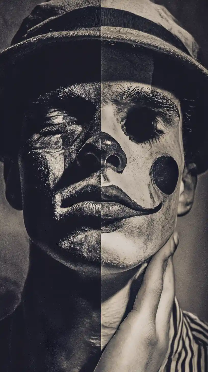 Surreal confrontation between clashing mental realities