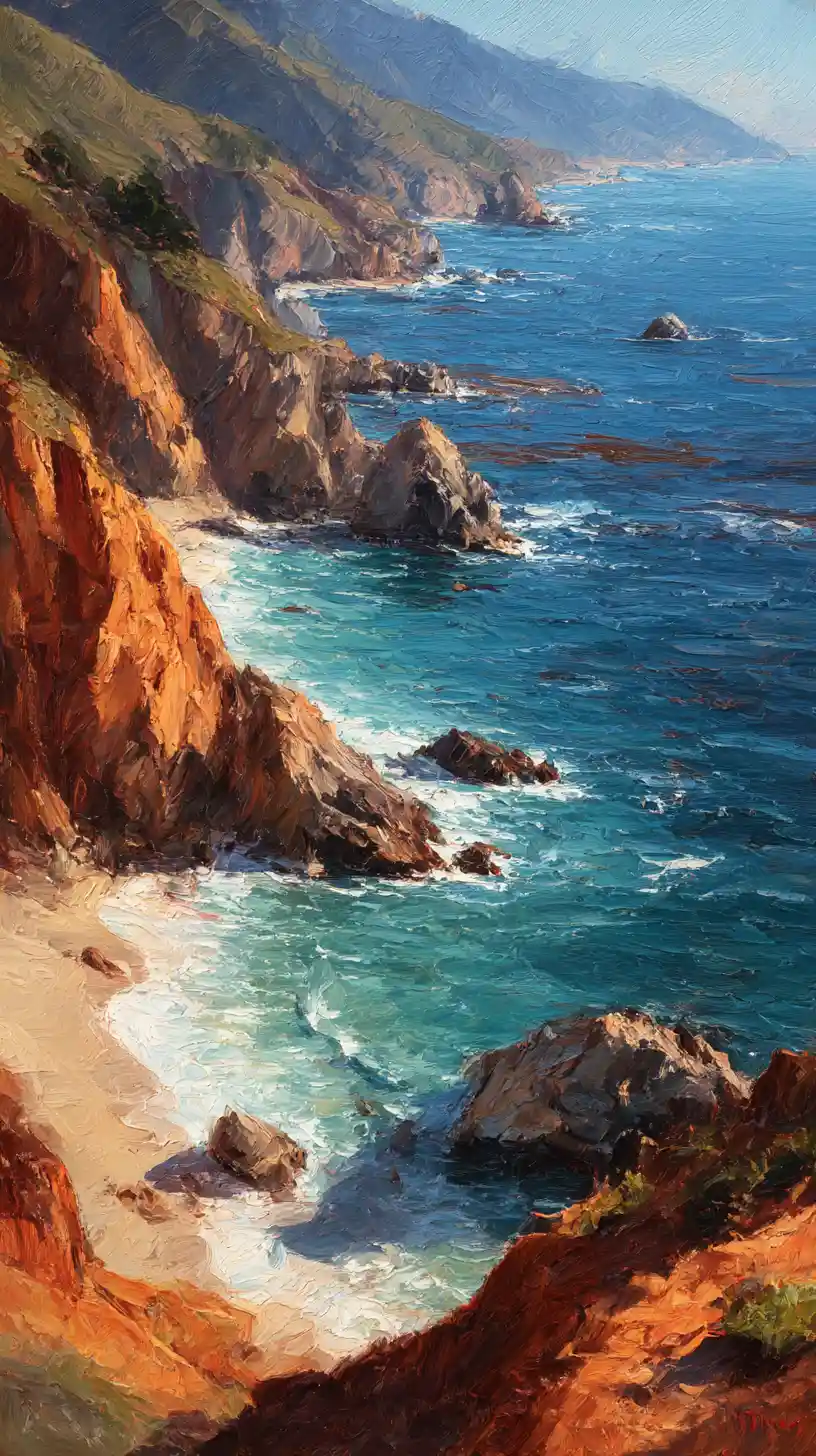 Dramatic Coastal Cliffs Above A Quiet Sandy Shore