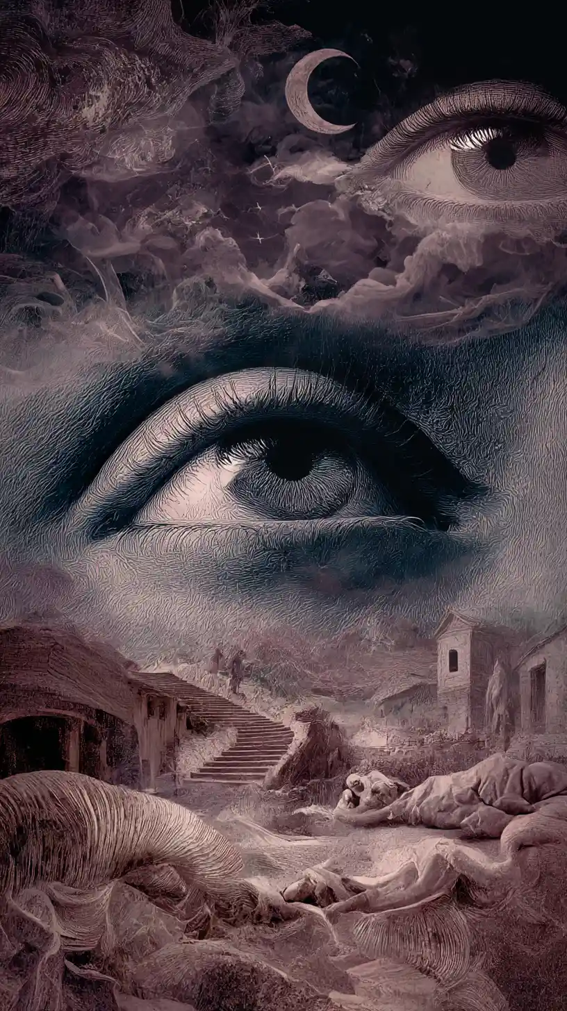 Dreamy melancholic vision of wandering across distant seas