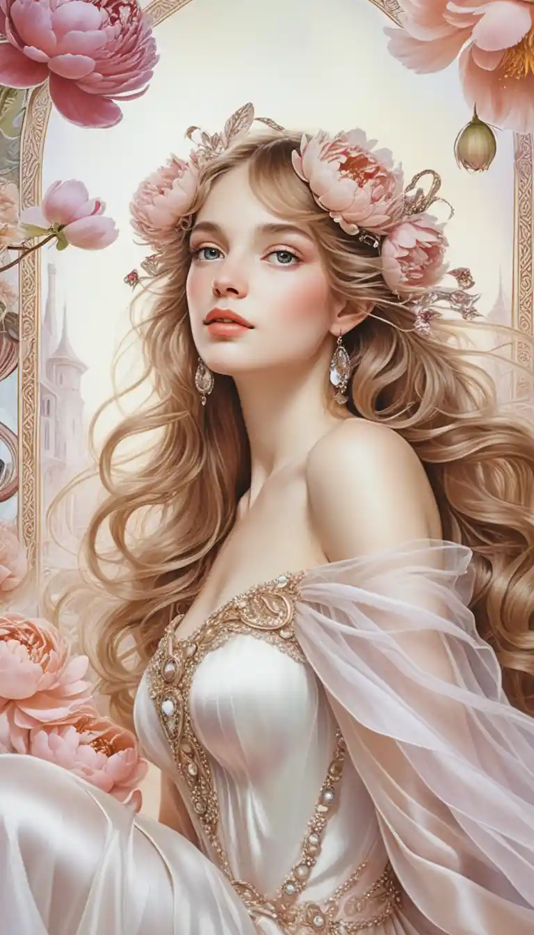 Vision romantique de félicité pure à la beauté florale lumineuse