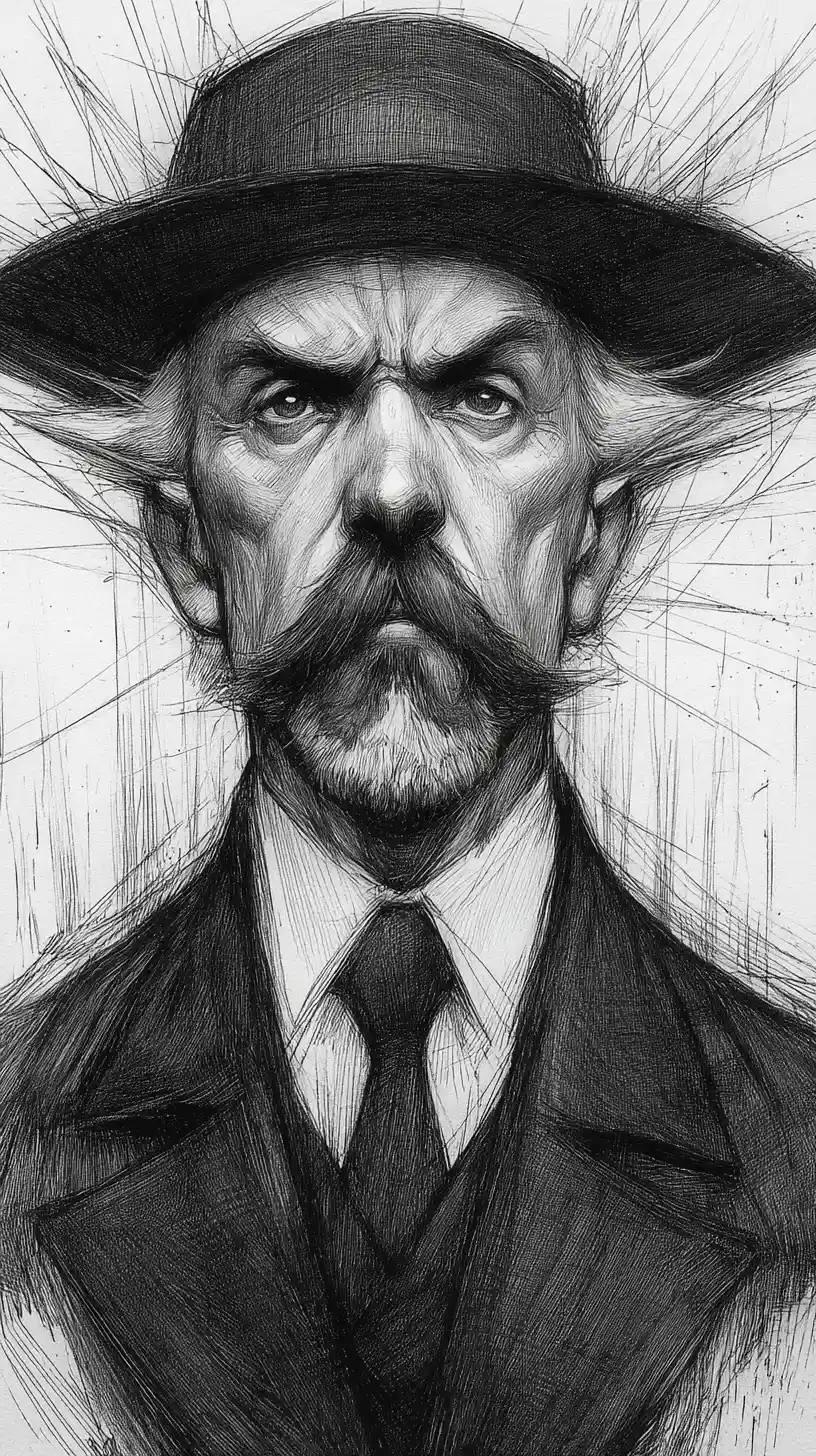 Man lost in dreamlike thoughts within his own mind