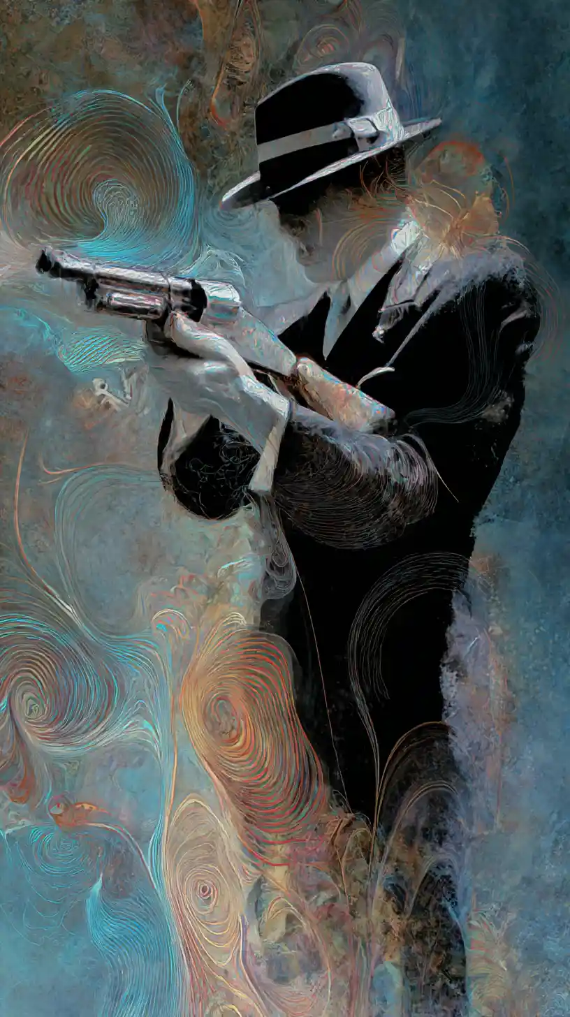 Dynamic scene charged with bold funky energy